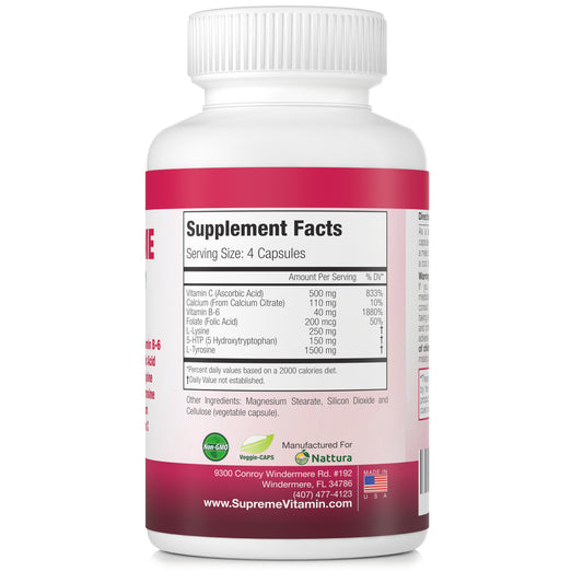 5-HTP SUPREME – For Positive Mood, Relaxation, Appetite Control - 90 Capsules