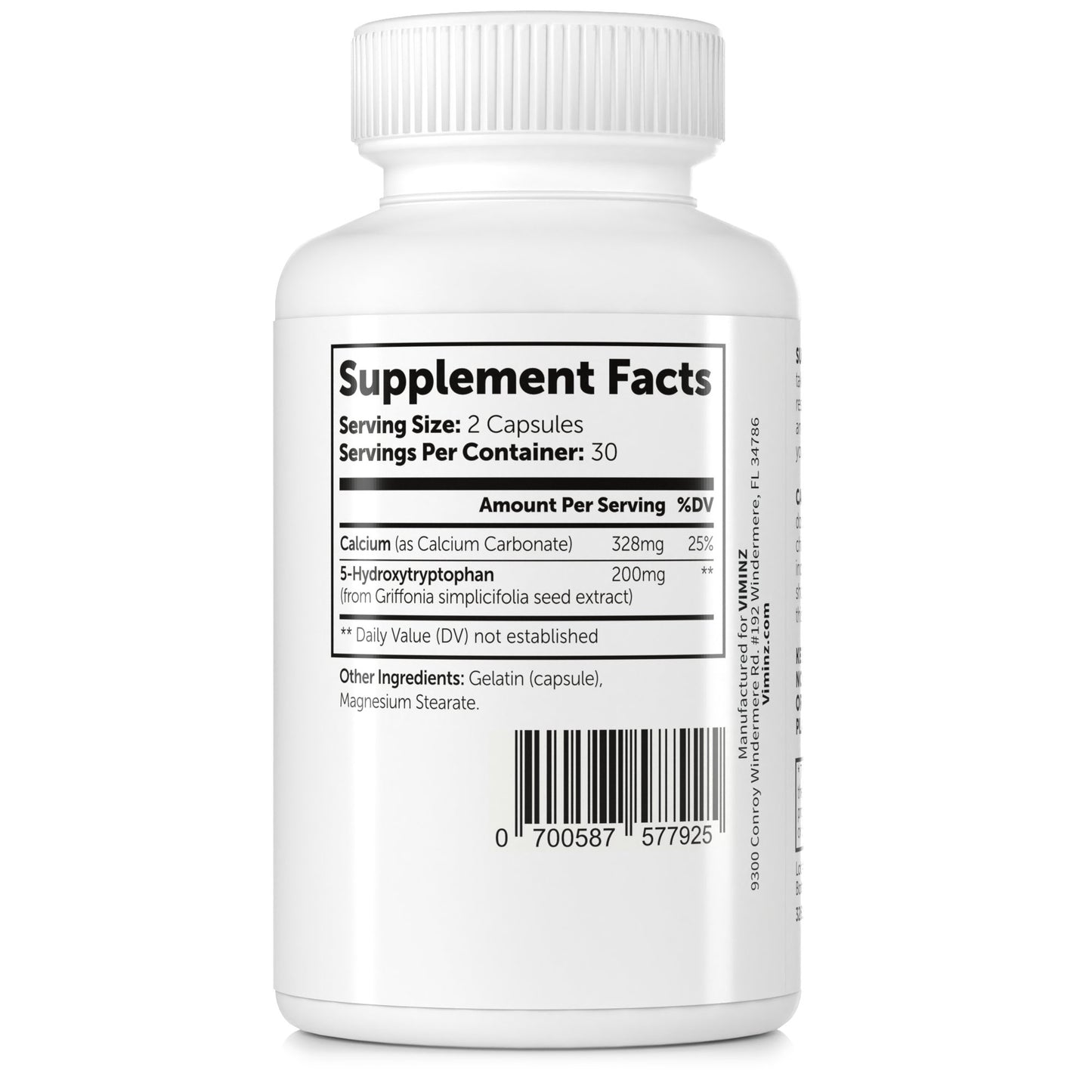 5-HTP PLUS - Niveles saludables de serotonina en el cerebro - 60 cápsulas