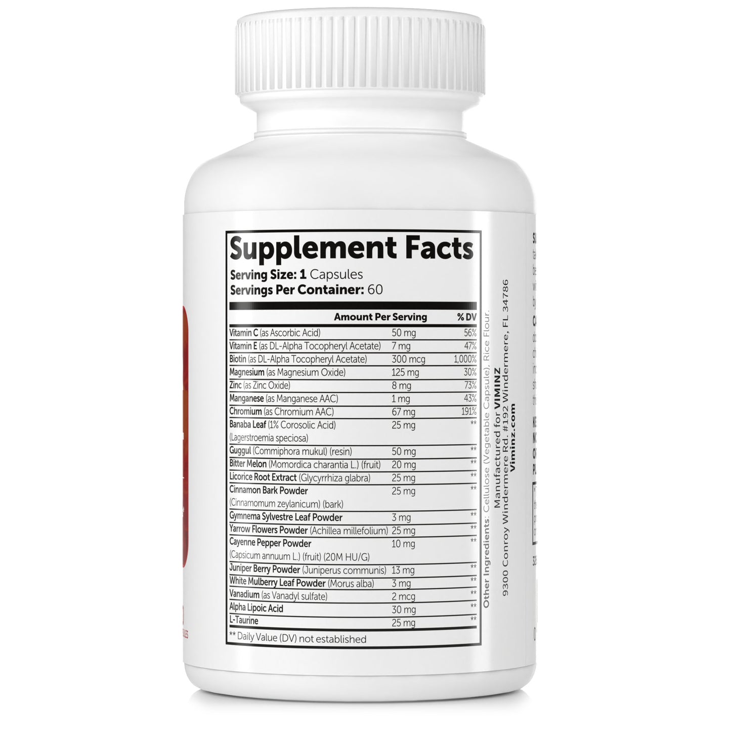 CONTRÔLE DU SUCRE - Soutient l'immunité et le métabolisme du glucose* - 60 Capsules
