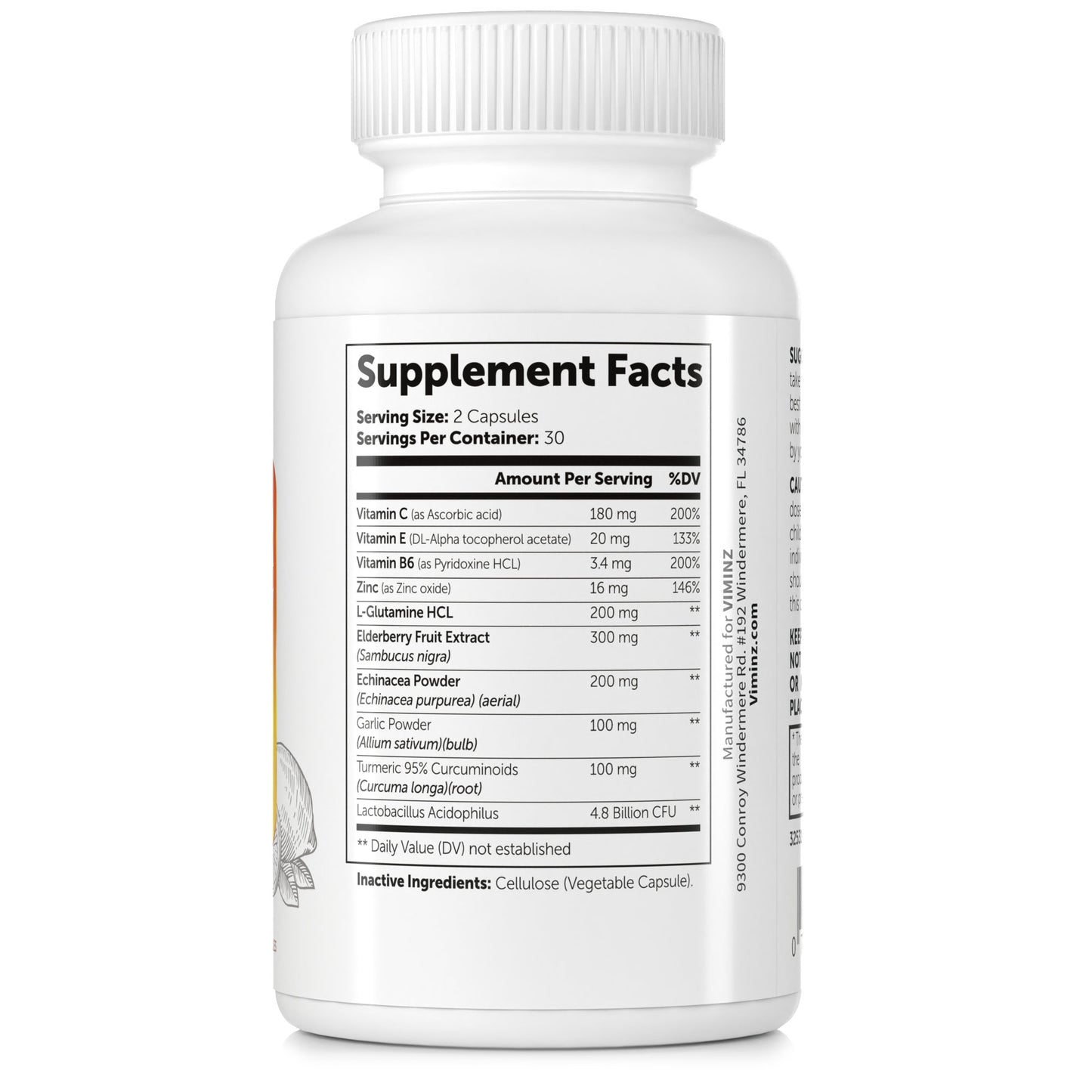 SUPER IMMUNITÉ - Système immunitaire fort - Vitamine C, zinc, baie de sureau, échinacée* 60 capsules