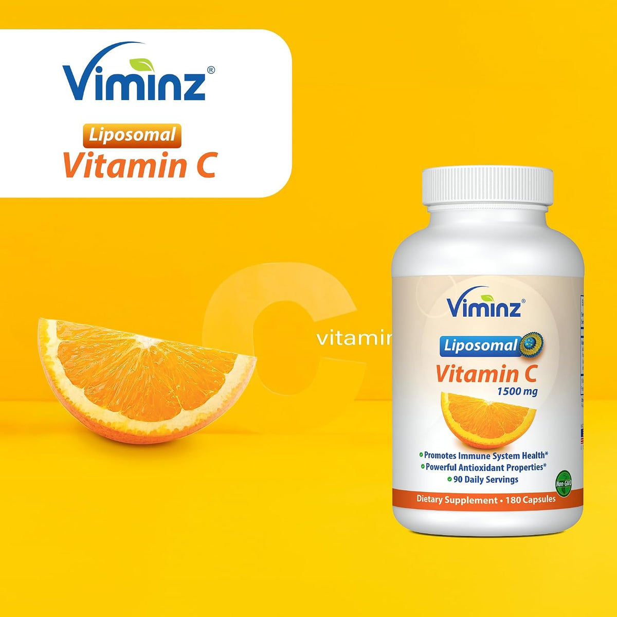 Viminz Vital-C Liposomal Vitamin C – 1500mg – 180 Veggie Caps