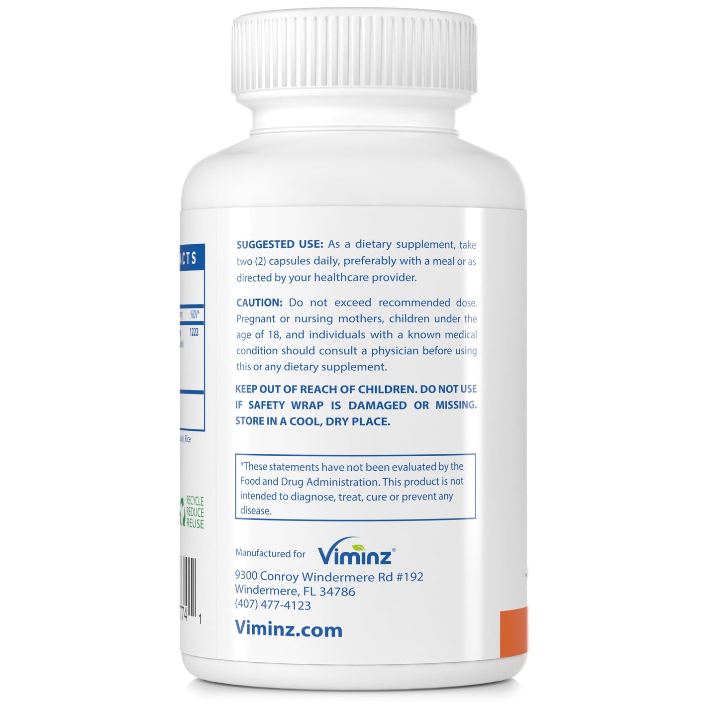 Vitamine C liposomale 1200 mg, 180 gélules végétales, 3 mois d'approvisionnement