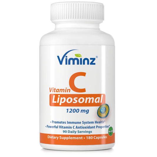 Vitamine C liposomale 1200 mg, 180 gélules végétales, 3 mois d'approvisionnement