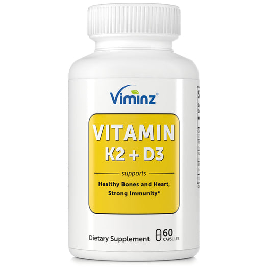VITAMINE K2/D3 - Os et Cœur Sains, Immunité Forte* 60 Capsules